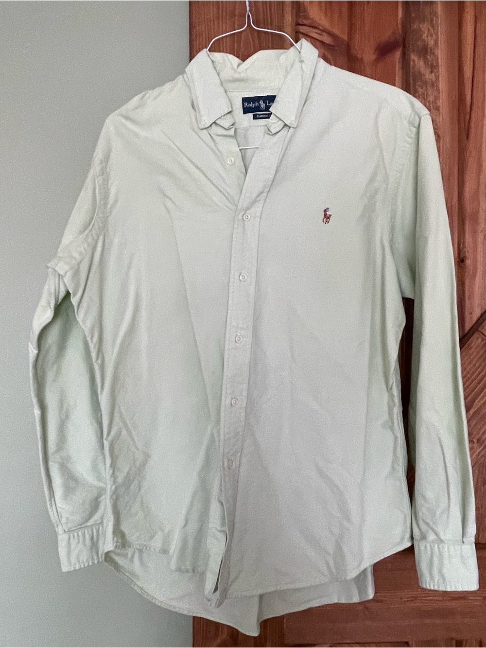 Ralph Lauren Men’s Green Classic Oxford Button-Down Shirt - denim blend